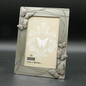 Burnes of Boston Silver Butterfly Frame 4x6in/10x15cm